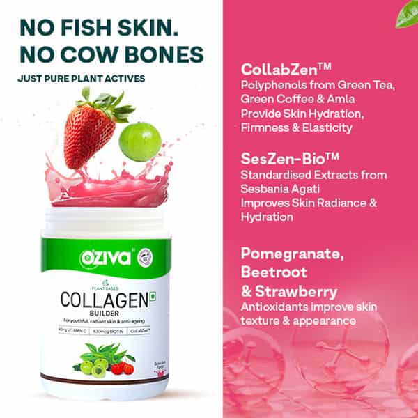 Oziva Plant Based Classic Tangy Amla Collagen Builder With Biotin & Vitamin C - 200 G