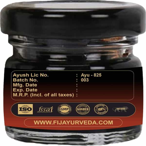 Fij Ayurveda Shilajit/Shilajit Gold Resin (Semi Liquid)|Ashwagandha, Black Musli & 24K Gold - 3X20gm