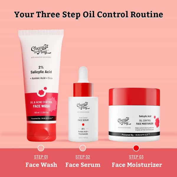 Chemist At Play Oil Control Face Moisturiser| 1% Salicylic Acid | Oil Control | 50 Gm