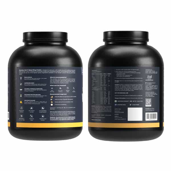 Nutrabay Gold Tri Blend Whey Protein Powder - 25G Protein | 5.5G Bcaa - 2Kg | Mango Milkshake