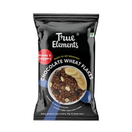 True Elements Chocolate Wheat Flakes 70gms