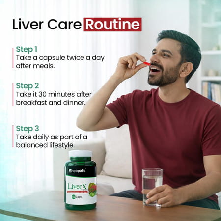 Sheopal'S Liver X Factor Ayurvedic Fatty Liver Supplement | 60 Capsules | Pack Of 1