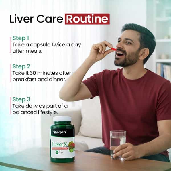 Sheopal's Liver X Factor Ayurvedic Fatty Liver Supplement | 60 Capsules | Pack Of 1