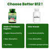 Vlado's Himalayan Organics Methyl Cobalamin Vitamin B12 1500Mcg Supplement - 90 Veg Tablets