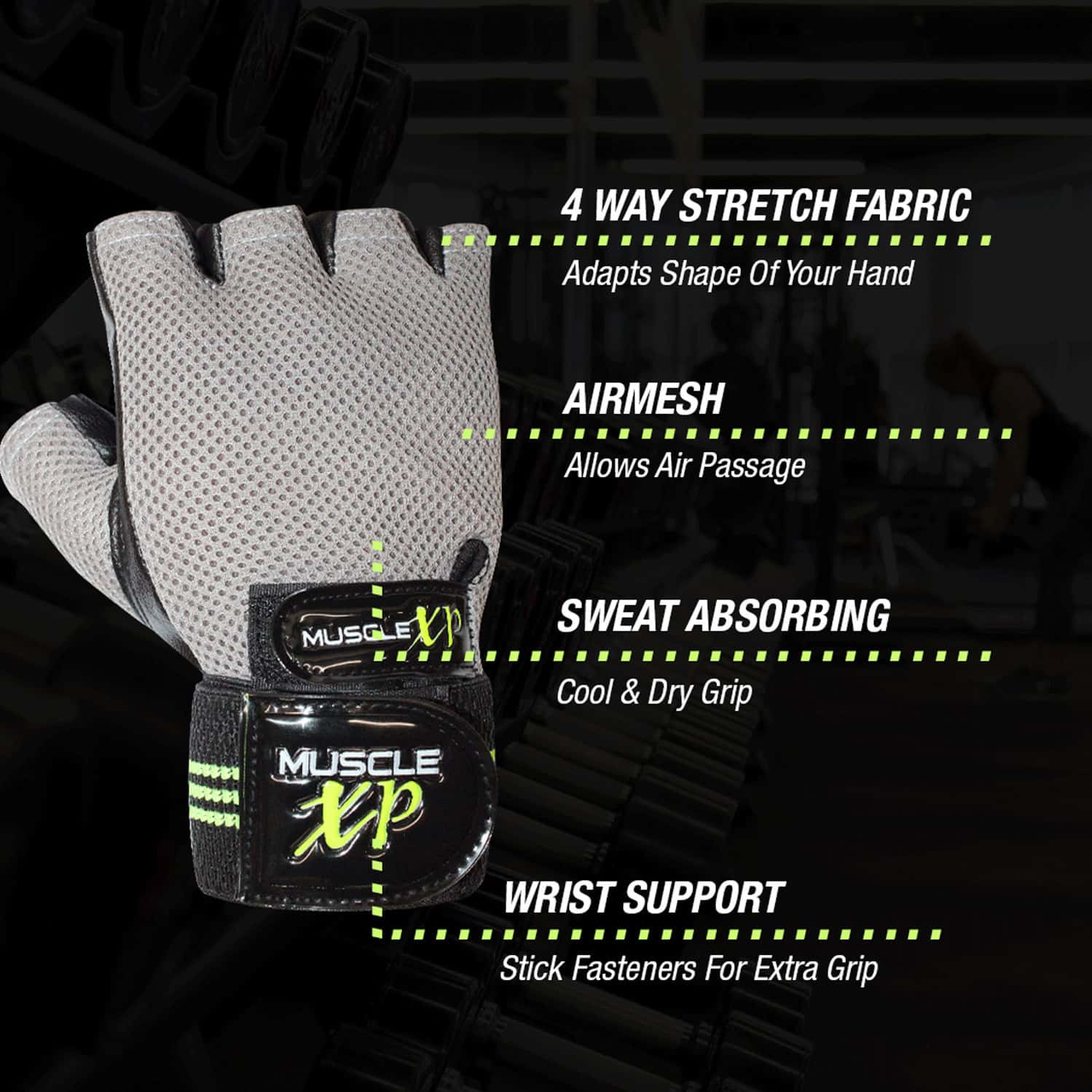 Workout Gloves Fit Four Gloves Buy MUSCLEXP CHROMA-FIT BLACK