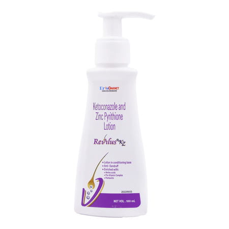 Revilus Kz Anti-Dandruff Lotion With Ketoconazole & Zpt Treats Dandruff Promotes Healthy Scalp 100ml