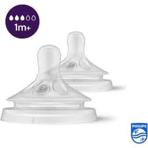 Philips Avent Natural Response Bottle Teat - 4 X Baby Bottle Flow 3 Teats | 1m+ | No Bpa (scy963/04)