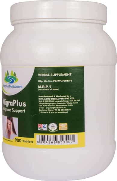 Grazing Meadows Migraplus 900 Tablets | Natural Supplement For Migraine Support (Pack Of 4)