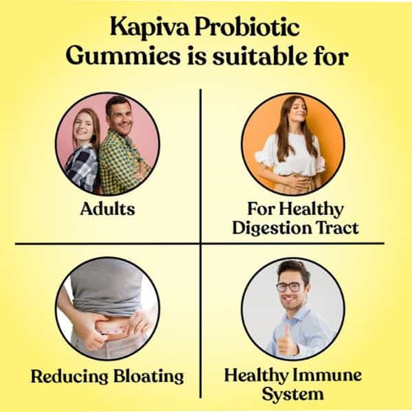 Kapiva Probiotics With Amla Gummies (Improves Gut Health) - 10 Gummies