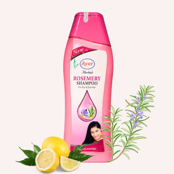 Ayur Herbals Rosemary Shampoo With Rose & Lemon I Best Suited For Dry & Dull Hair I Pack 1- 1000Ml