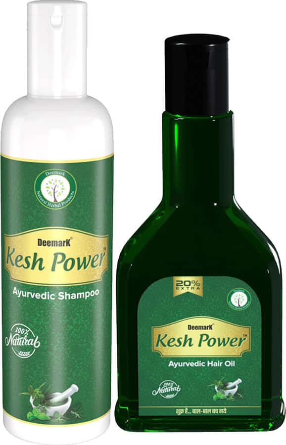 Buy DEEMARK KESH POWER AYURVEDIC SHAMPOO 200ML AND HERBAL HAIR OIL 120 ...