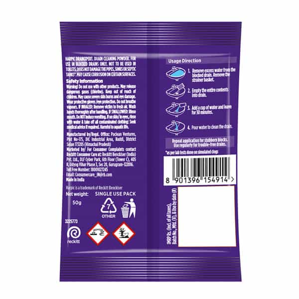 Harpic Drain Xpert Drain Cleaning Powder (50G)