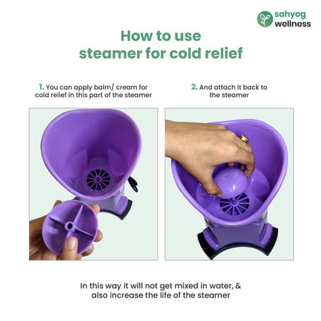 Sahyog Wellness Sturdy Vaporizer For Nose | Face & Cough With Safety Switch (Purple)