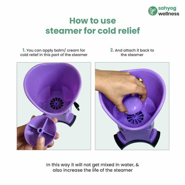 Sahyog Wellness Sturdy Vaporizer For Nose | Face & Cough With Safety Switch (Purple)