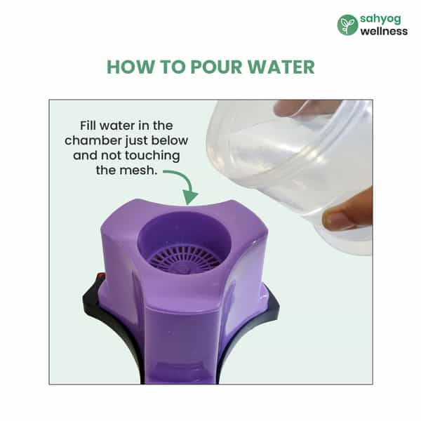 Sahyog Wellness Sturdy Vaporizer For Nose | Face & Cough With Safety Switch (Purple)