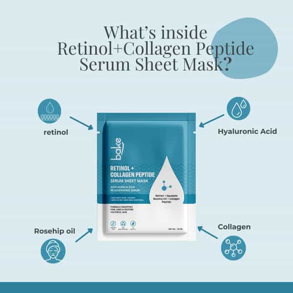Bake 1% Retinol + Collagen Peptide Sheet Mask For Anti-Aging Skin