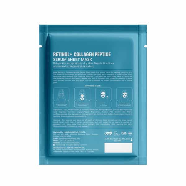 Bake 1% Retinol + Collagen Peptide Sheet Mask For Anti-Aging Skin