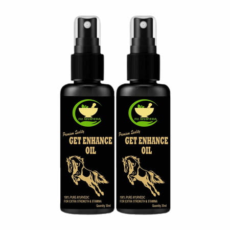 Fij Ayurveda Get Enhance Oil | Long Time | Penis Growth | Sexual Wellness | Men | 30ml Pack Of 2