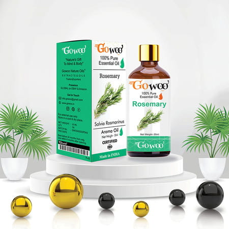 Go Woo 100% Pure Rosemary Oil - Therapeutic Grade 30 Ml