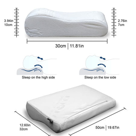 Viaggi Cervical Memory Foam Sleeping Pillow