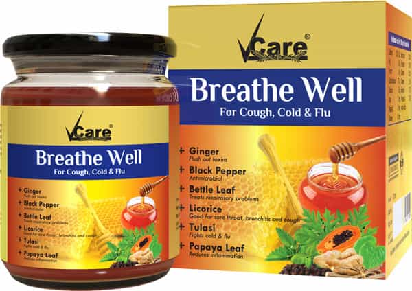 Vcare Breathe Well For Cold Cough & Flu - 220G