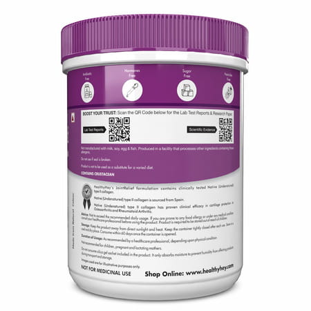 Healthyhey Nutrition Jointrelief Collagen Peptide Type 1 2 & 3 - 200g Orange