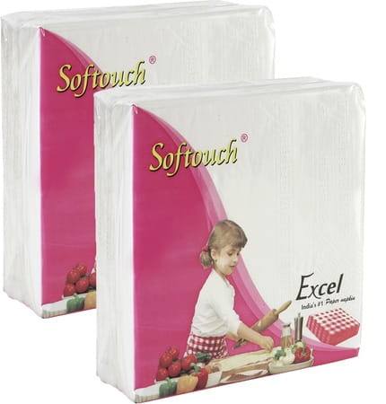 Softouch 2 Ply Tissue Paper Napkins 50 Pcs Per Pack Set Of 2