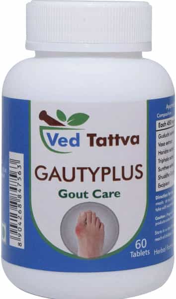 Ved Tattva Gauty Plus 60 Tablets Natural Supplement For Gaut Care Uric Acid Support (Pack Of 5)