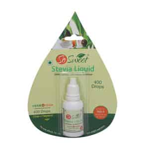 So Sweet Stevia Liquid Sugar Free 400 Drops (200 Serving) - 20ml | Zero Calorie | (pack Of 5)