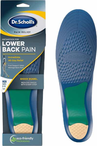 Dr. Scholl Pain Relief Orthotics For Lower Back Pain For Men | 1 Pair | Size 8-14