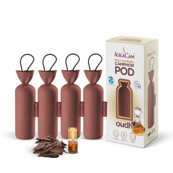 Auracam Gold Standard Camphor Pod Cone (Oudh) - Set Of 4