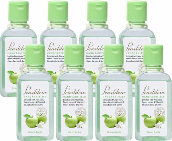 Pearldew Hand Sanitizer (Gel) Green Apple 60 Ml - Pack Of 8