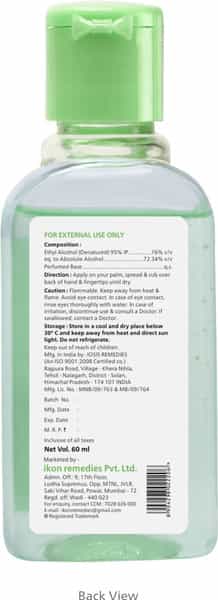 Pearldew Hand Sanitizer (Gel) Green Apple 60 Ml - Pack Of 8