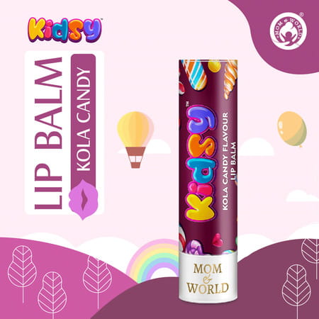 Mom & World Kidsy Natural Kola Flavor Lip Balm + Kidsy Natural Marshmallow Lip Balm 13.5 G