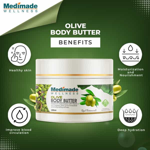 Medimade Olive Body Butter - 200 Ml X 2 ( Pack Of 2 )