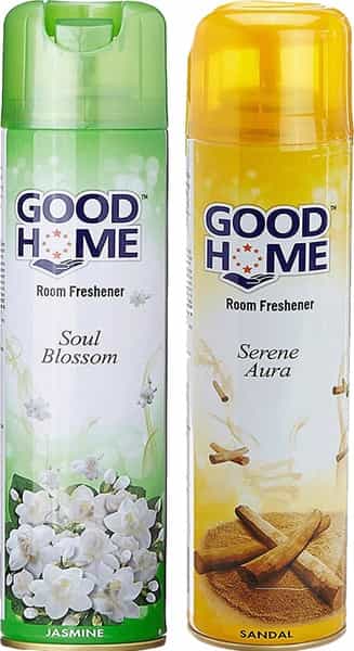 Good Home Jasmine And Sandal Spray - Room & Air Freshner (2 X 130 Ml)