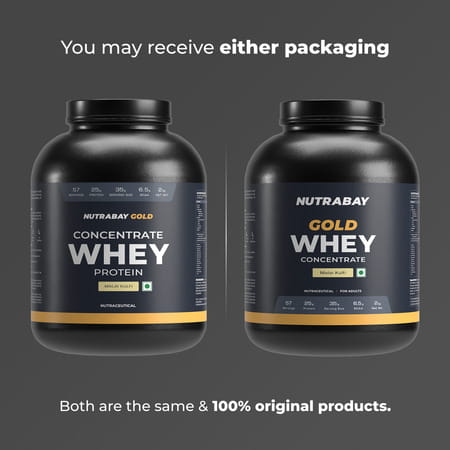 Nutrabay Gold 100% Whey Protein Concentrate|25g Protein|Muscle Support & Recovery|Malai Kulfi | 2 Kg