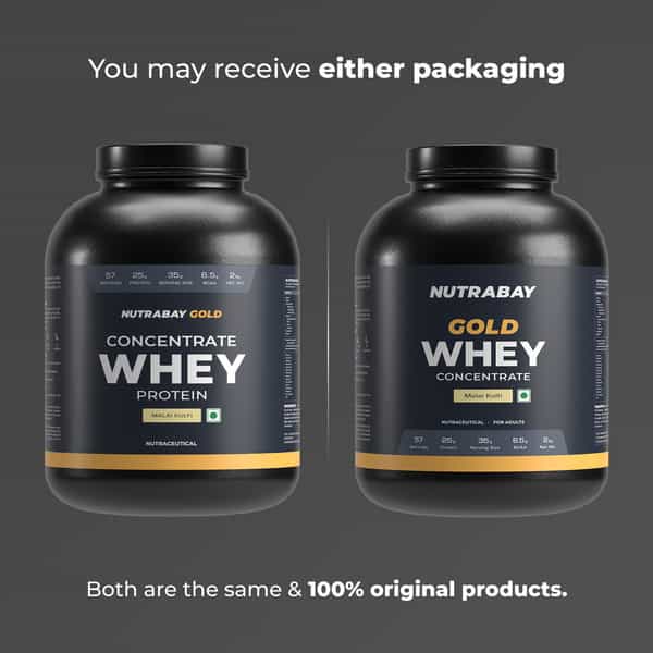 Nutrabay Gold 100% Whey Protein Concentrate|25G Protein|Muscle Support & Recovery|Malai Kulfi | 2 Kg