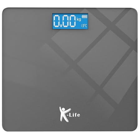 K-Life Ws-101 Digital Personal Electronic Body Weight Machine | 180kg Capacity | Grey