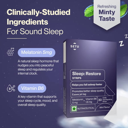 Melatonin 5mg - 120 Orally Dissolving Strips | Plant Based| Tasty Mint Flavor