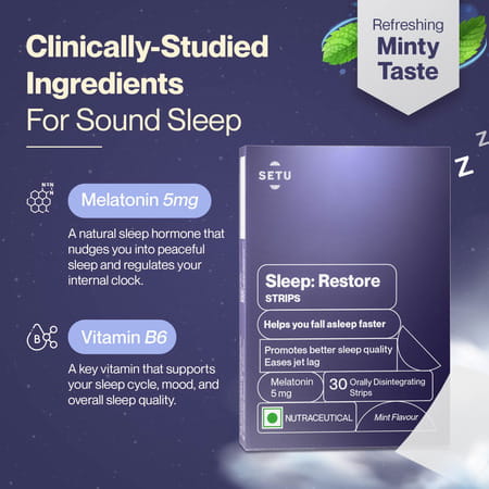 Melatonin 5mg - 120 Orally Dissolving Strips | Plant Based| Tasty Mint Flavor