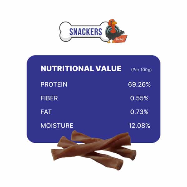 Snackers Small Meaty Knotted Turkey Dog Treats | 100 G
