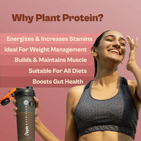 Origin Nutrition 100% Natural Vegan Plant Protein Powder Strawberry Flavour With 25g Based Protein
