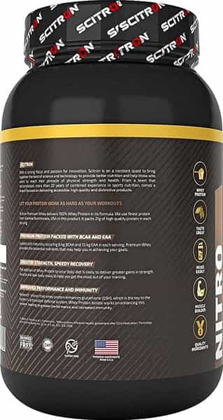Scitron Nitro Series Premium Whey - 1Kg (Rich Chocolate)