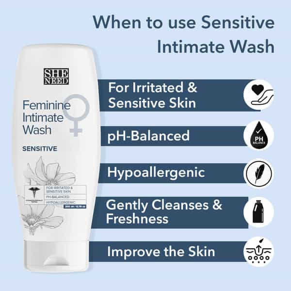 Sheneed Sensitive Feminine Intimate Wash - 200 Ml