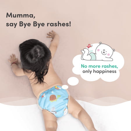 Mylo Adjustable Washable & Reusable Cloth Diaper - Pet Love - Pack Of 1