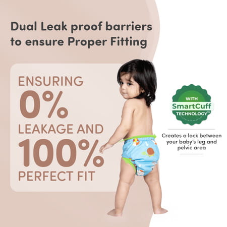 Mylo Adjustable Washable & Reusable Cloth Diaper - Pet Love - Pack Of 1