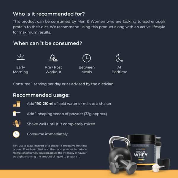 Nutrabay Gold 100% Whey Protein Isolate|26G Protein|Muscle Support & Recovery|Mango|500G