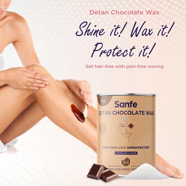 Sanfe Detan Chocolate Wax - 600 Gm