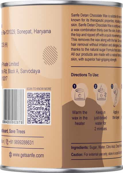 Sanfe Detan Chocolate Wax - 600 Gm